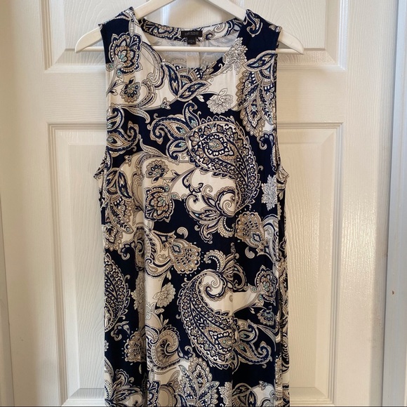 J. Jill Paisley Maxi Dress Wearever Collection Size XL - Picture 5 of 6